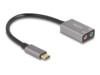 Delock USB-C til hovedtelefon jackstikadapter 14.5cm Grå