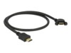 DeLOCK HDMI han -> HDMI hun 110° vinklet 50 cm Sort