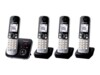 Panasonic KX-TG6824 Trådløs telefon Ingen nummervisning Sort