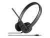 Lenovo Stereo Analog Headset Kablet Høretelefoner Sort
