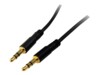 StarTech.com 15 ft. (4.6 m) 3.5mm Audio Cable - 3.5mm Slim Audio Cable - Gold Plated Connectors - Male/Male - Aux Cable (MU15MMS) Audiokabel 4.6m Sort