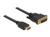 Delock Videoadapterkabel 5m Sort