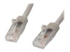 StarTech.com 2m CAT6 Ethernet Cable, 10 Gigabit Snagless RJ45 650MHz 100W PoE Patch Cord, CAT 6 10GbE UTP Network Cable w/Strain Relief, Grey, Fluke Tested/Wiring is UL Certified/TIA - Category 6 - 24AWG (N6PATC2MGR) CAT 6 Ikke afskærmet parsnoet (UTP) 2m
