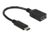 Delock USB-C adapter 15cm Sort