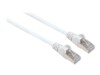 Intellinet Network Patch Cable, Cat6, 0.5m, White, Copper, S/FTP, LSOH / LSZH, PVC, RJ45, Gold Plated Contacts, Snagless, Booted, Polybag CAT 6 SFTP, PiMF 50cm Patchkabel Hvid