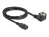 Delock Strømkabel 2m Sort