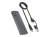 ICY BOX Ekstern Lagringspakning USB 3.2 (Gen 2) M.2 NVMe Card / SATA