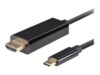 Lanberg Videoadapterkabel 1m Sort