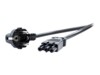 Bachmann Strøm CEE 7/4 (male) - Strøm GST18i3 (female) Sort Strømkabel