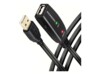 AXAGON USB 2.0 USB forlængerkabel 15m Sort