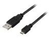 DELTACO USB-299S USB-kabel 25cm Sort
