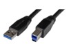 StarTech.com 5m 15 ft Active USB 3.0 USB-A to USB-B Cable - M/M - USB A to B Cable - USB 3.1 Gen 1 (5 Gbps) (USB3SAB5M) USB-kabel 5m Sort