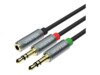Unitek Y-C957ABK Lyd adapter 20cm Sort Grå