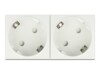 Delock Easy 45 Grounded Power Socket with a 45° arrangement 2-way extendable 45 x 45 mm