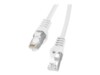 Lanberg CAT 6 Foldet uskærmet snoet par (F/UTP) 50cm Patchkabel Hvid RAL 9010