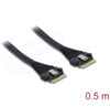 Delock Serial Attached SCSI (SAS) internt kabel Sort