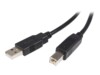StarTech.com 3m USB 2.0 A to B Cable M/M USB-kabel 3m Sort