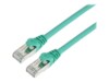 Prokord CAT 6a Kabel med afskærmning med folie og kobberfletning (SFTP 30cm Netværkskabel Grøn