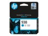 HP 938 Cyan 800 sider Blæk