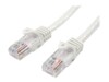 StarTech.com 1m White Cat5e / Cat 5 Snagless Patch Cable CAT 5e Ikke afskærmet parsnoet (UTP) 1m Patchkabel Hvid