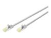 DIGITUS CAT 6a Kabel med afskærmning med folie og kobberfletning (SFTP 2m Patchkabel Grå