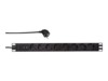 LogiLink Strømfordelingsenhed 8-stik 16A Sort 2m