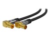 goobay Antennekabel Parsnoede skærmet koaksial 10m Sort Sort