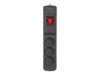 Armac Multi M3 Stikdåse 3-stik 10A Sort 1.5m