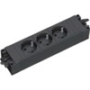 Bachmann STEP BASE Stikdåse 3-stik 16A Sort