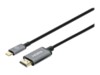 Manhattan USB-C to HDMI Cable, 4K@60Hz, 1m, Black, Male to Male, Three Year Warranty, Polybag Videoadapterkabel 1m Sort