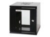 Intellinet Network Cabinet, Wall Mount (Standard), 15U, Usable Depth 500mm/Width 540mm, Black, Assembled, Max 60kg, Metal & Glass Door, Back Panel, Removeable Sides,Suitable also for use on desk or floor,19',Parts for wall install (eg screws/rawl plugs) n