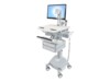 Ergotron StyleView Vogn med hjul LCD-display/tastatur/mus/CPU/notebook/stregkodescanner Op til 24'