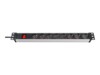 brennenstuhl Premium-Alu-Line Stikdåse 8-stik 16A Sort Grå 2m