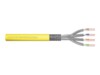 DIGITUS Professional CAT 7a Kabel med afskærmning med folie og kobberfletning (SFTP 500m Bulkkabel Yellow RAL 1016