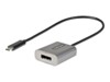 StarTech.com USB C to DisplayPort Adapter, 8K/4K 60Hz USB-C to DisplayPort 1.4 Adapter Dongle, USB Type-C to DP Monitor Video Converter, Thunderbolt 3 Compatible, w/12' Long Attached Cable - HBR3, DSC, DP Alt Mode (CDP2DPEC) Videoadapter 30cm Sort Grå