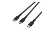 Belkin CAC004HQ1.5MBK USB-C to 2 x USB-C 1,5m Sort