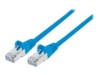 Intellinet Network Patch Cable, Cat6, 3m, Blue, Copper, S/FTP, LSOH / LSZH, PVC, RJ45, Gold Plated Contacts, Snagless, Booted, Polybag CAT 6 Kabel med afskærmning med folie og kobberfletning (SFTP 3m Netværkskabel Blå