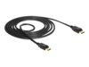 Delock DisplayPort kabel 1.5m Sort