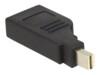 Delock Adapter mini Displayport 1.2 male > Displayport female 4K 90° turned DisplayPort adapter Sort