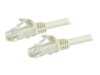 StarTech.com 7.5m CAT6 Cable - White Snagless CAT 6 Wire - 100W RJ45 UTP 650MHz Category 6 Network Patch Cord UL/TIA (N6PATC750CMWH) CAT 6 Ikke afskærmet parsnoet (UTP) 7.5m Patchkabel Hvid