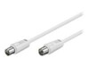 wentronic RF-kabel Dobbelt afskærmet koaksial 5m Hvid Hvid