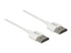 Delock High Speed HDMI with Ethernet HDMI-kabel med Ethernet 1.5m Hvid