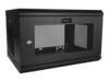 StarTech.com 2 Post 6U 19' Wall Mount Network Cabinet Deep - Locking Vented IT Data Equipment/ Rack Enclosure w/Shelf/Hook&Loop Stativindelukkekabinet Sort