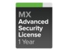 Cisco Meraki MX100 Advanced Security License Online & komponentbaserede tjenester 1 licens 1 år