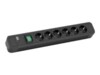 Bachmann PRIMO 2 Stikdåse 6-stik Sort 2m