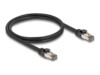 DeLOCK CAT 6a U/FTP 1m Netværkskabel Sort