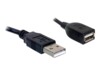 Delock Extension cable USB 2.0 USB forlængerkabel 15cm