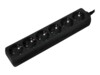LogiLink Stikdåse 6-stik 16A Sort 1.5m