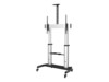 StarTech.com Mobile TV Stand, Heavy Duty TV Cart for 60-100' Display (100kg/220lb), Height Adjustable Rolling Flat Screen Floor Standing on Wheels, Universal Television Mount w/Shelves - W/ 2 equipment shelves (STNDMTV100) Vogn med hjul Fladt panel 60'-10