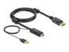 Delock Video/audiokabel 1m Sort